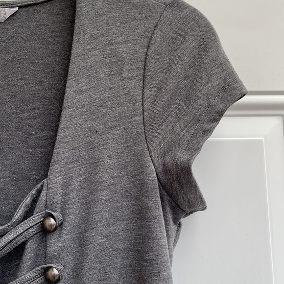 Speechless Gray Short Sleeve Dress Size M - Picture 6 of 7